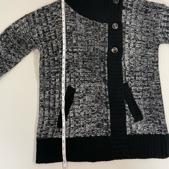 Beechers Brook Knit Cardigan, Button Up, Black and Grey, Size Med​ium - Picture 6 of 9